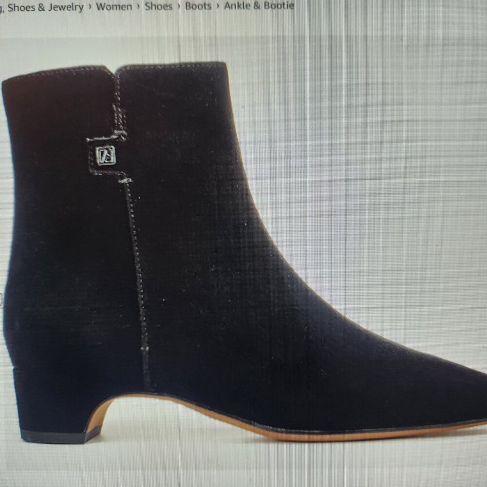 Franco Sarto Black Suede Booties. "Luella". NIB. Size 9